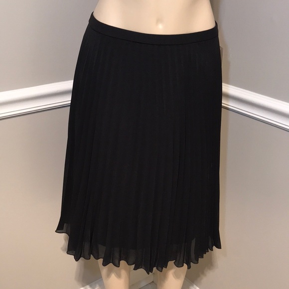 Coldwater Creek Dresses & Skirts - COLDWATER CREEK NWT Black Pleated Knee Skirt Sz 16